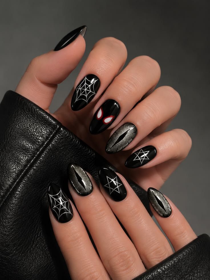 Shadow Web Gothic Nails