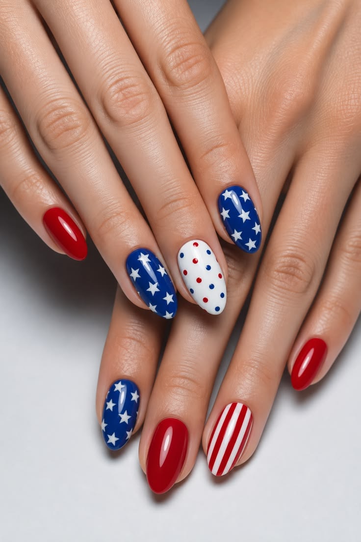 Short 4th Of July Nails (12)
