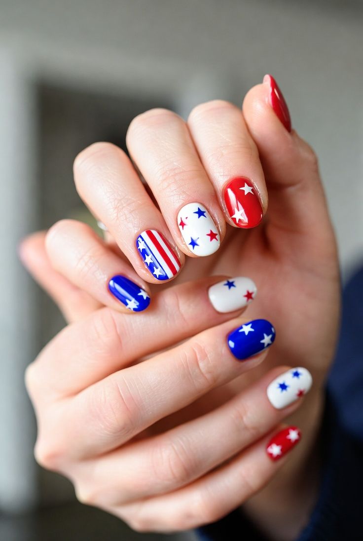 Short 4th Of July Nails (13)