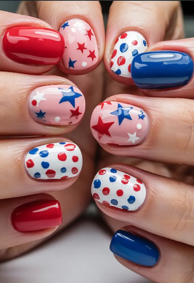 Short 4th Of July Nails (17)