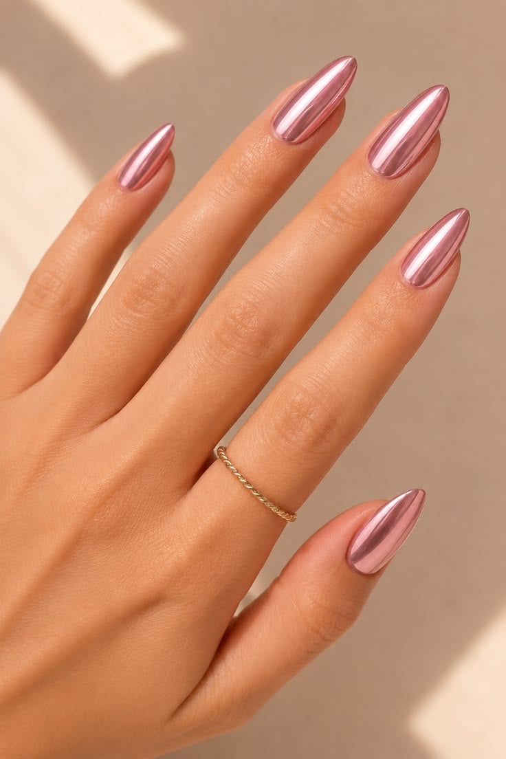 Soft Chrome Nails