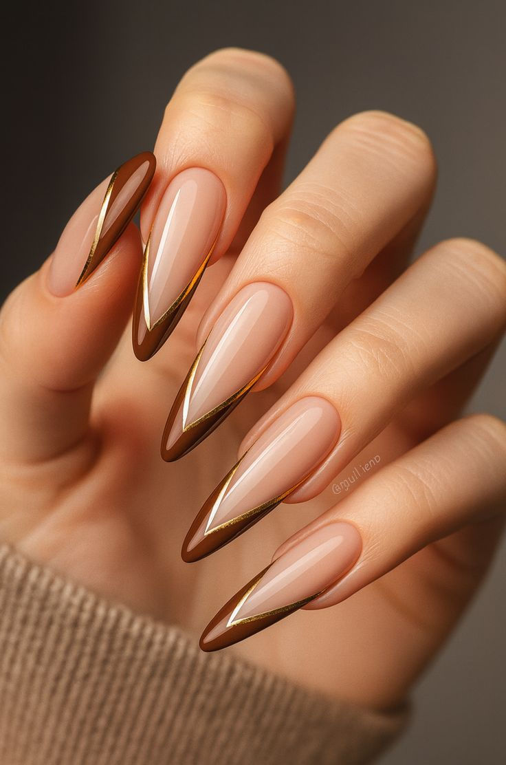 Stiletto French Tip Nails (7)