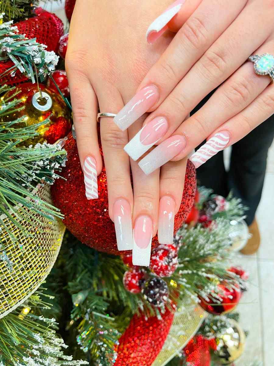 Sugar Frost French Simple Nails