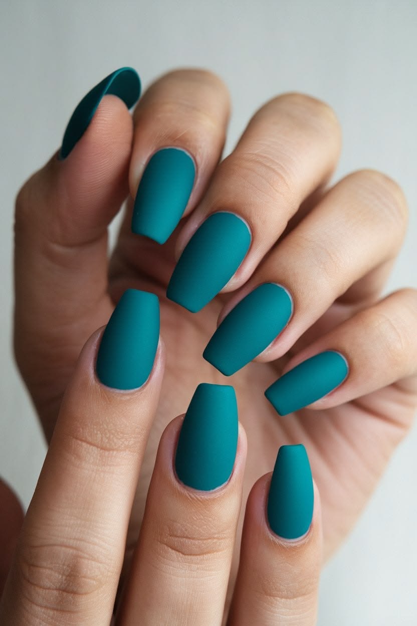 Teal Nail Designs (2)