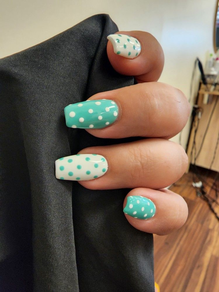Teal Nail Designs (8)