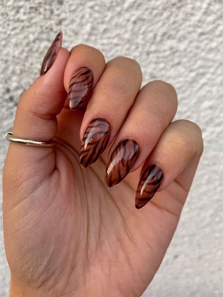 Tortoiseshell Brown Fall Nails