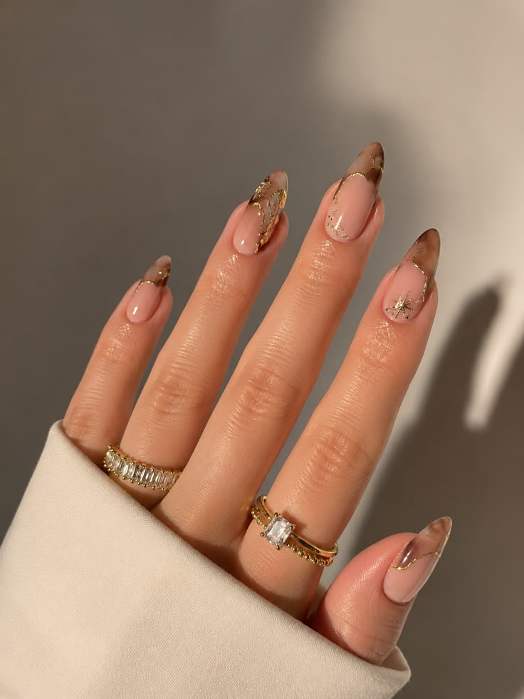 Trendy Nude Chrome Nails