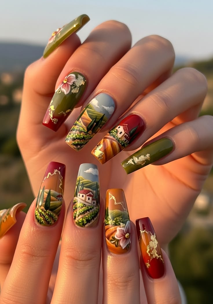 Tuscan Nails 2000s Ideas (11)