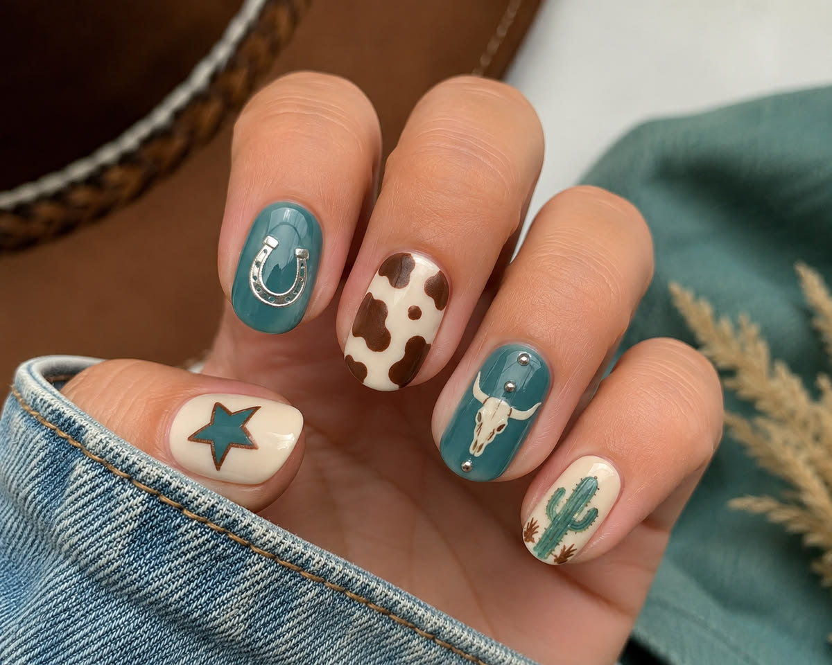 Western Teal Nails