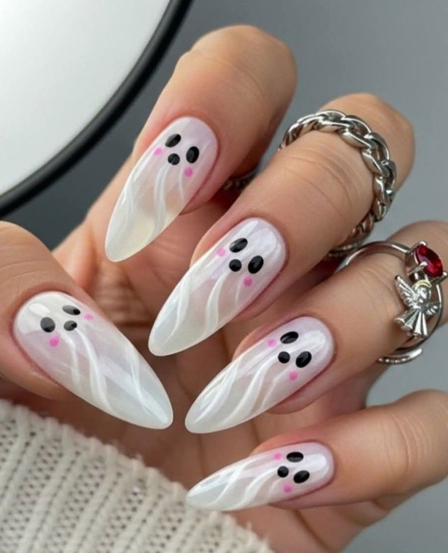 White Ghost Nails