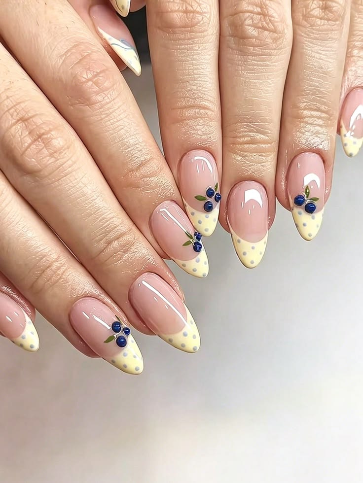 Yellow French Nails